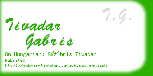 tivadar gabris business card